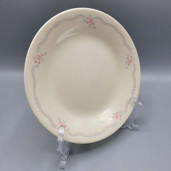 Vintage 90s Corelle by Corning English Breakfast Snack Plates 6.75" Set of 4 - Picture 3 of 7